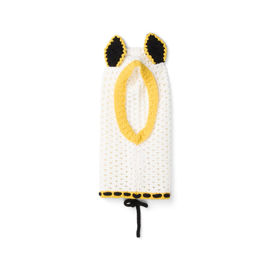 MARNI White Wool Balaclava with Ears (Lily White)