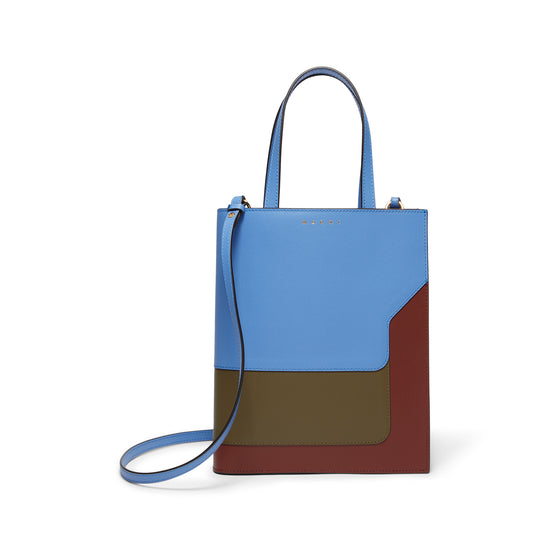 MARNI Trunk Shopping Small (Iris Blue/Deep Sage/Black Cherry)