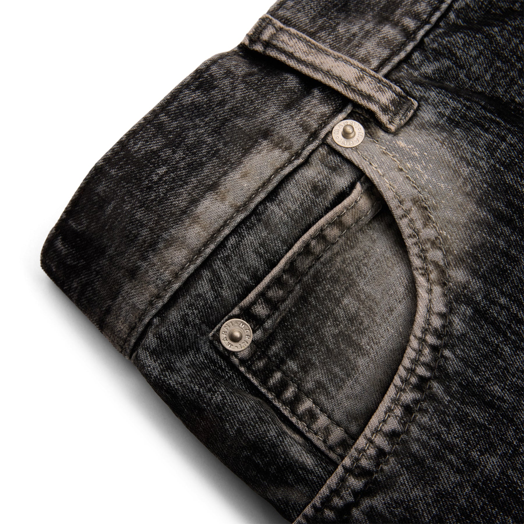 MARNI Flocked Denim Jeans (Black)