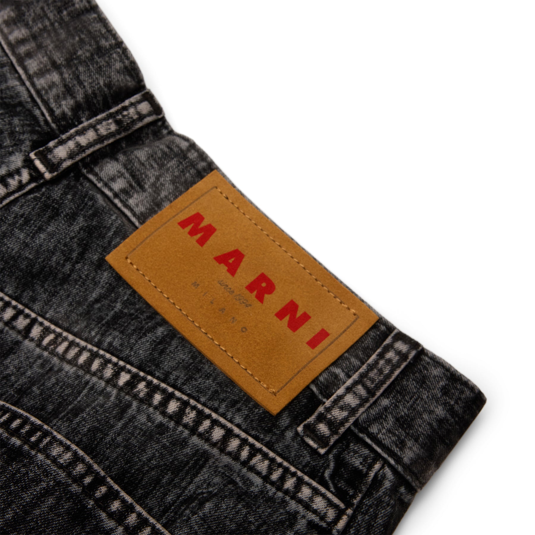 MARNI Flocked Denim Jeans (Black)