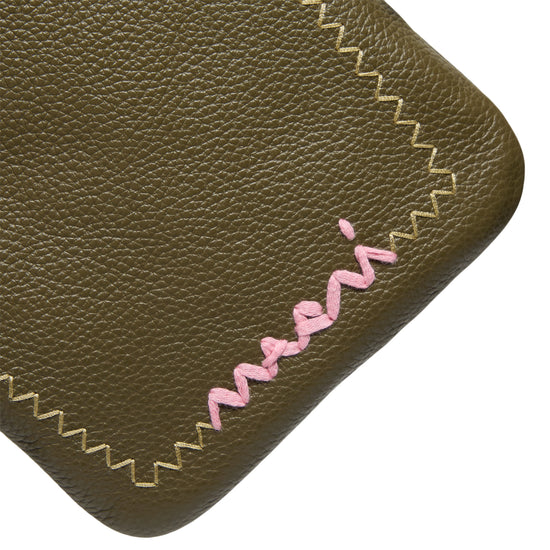 MARNI Cross Body Phone Holder (Deep Sage)