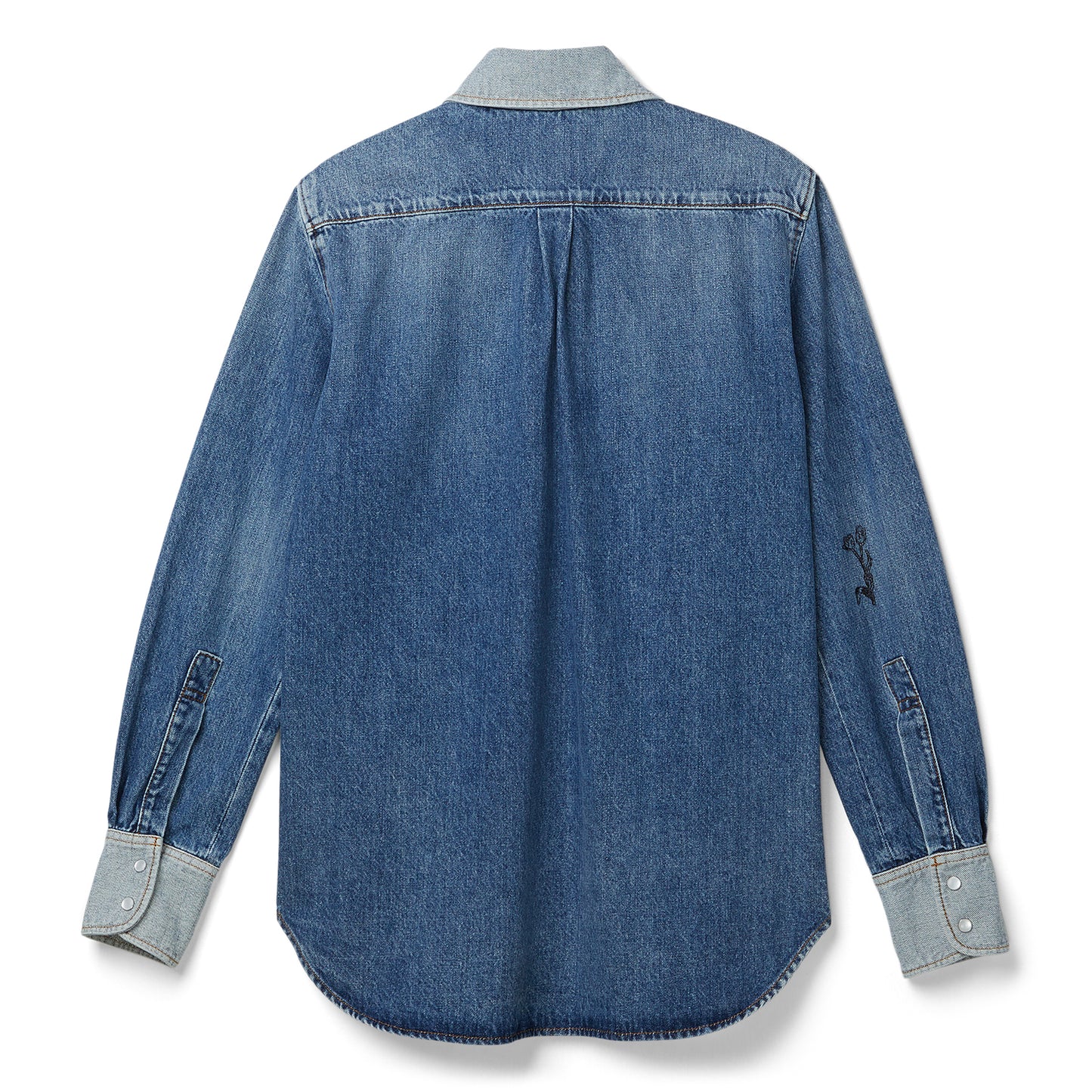 MARNI Embroidered Denim Shirt (Azure)
