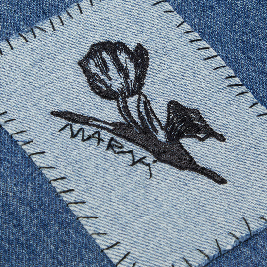 MARNI Embroidered Denim Shirt (Azure)