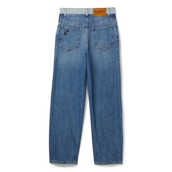MARNI Embroidered Jeans (Azure)