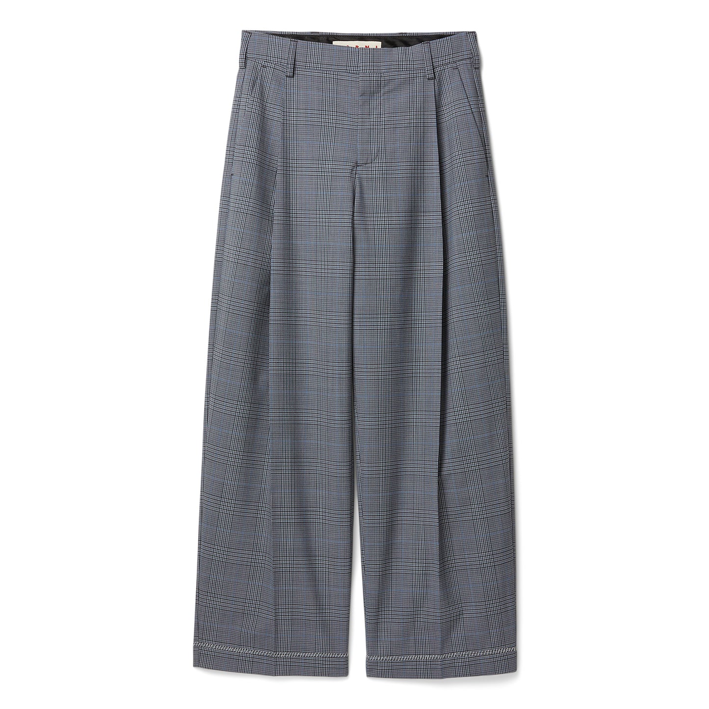 MARNI Prince of Wales Wool Check Trousers (Truffle)