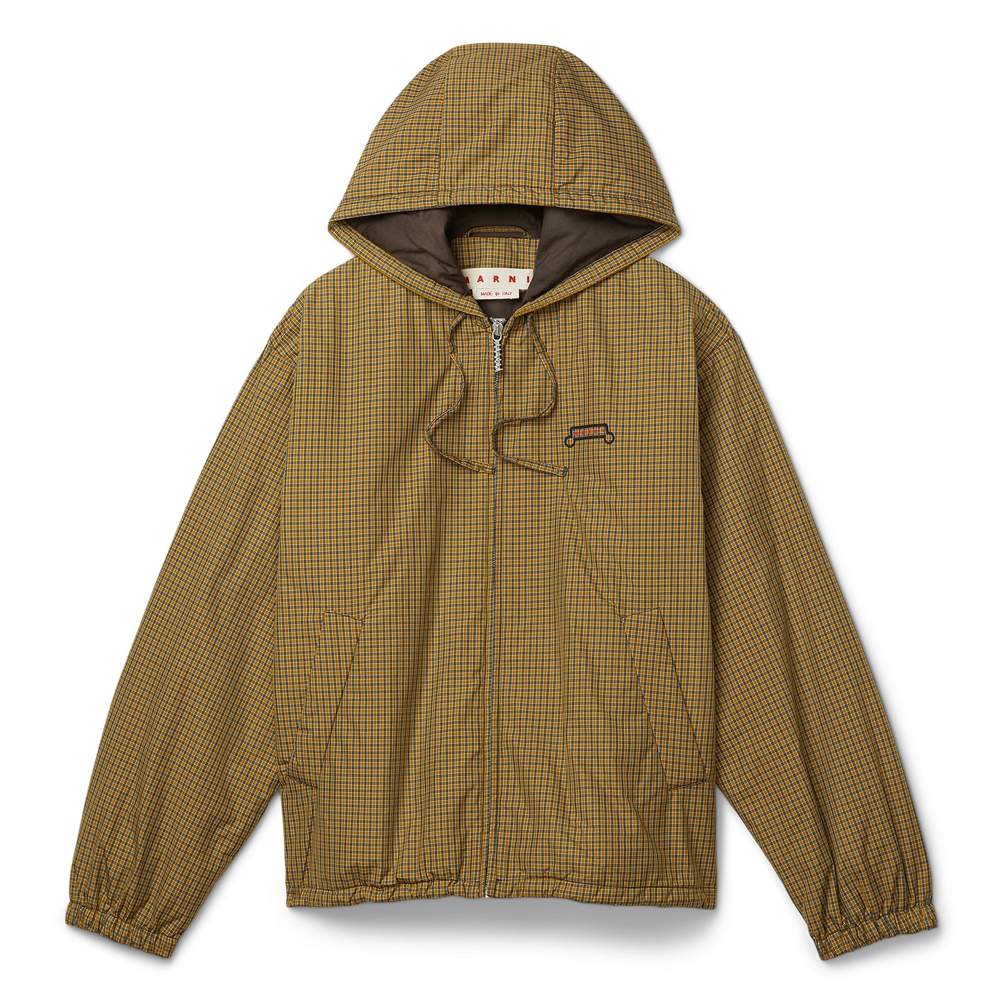 MARNI Checked Nylon Trunkaroo Logo Jacket (Black)