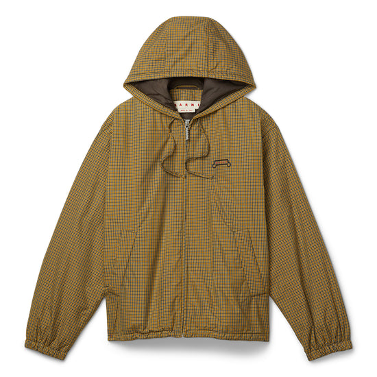 MARNI Checked Nylon Trunkaroo Logo Jacket (Black)
