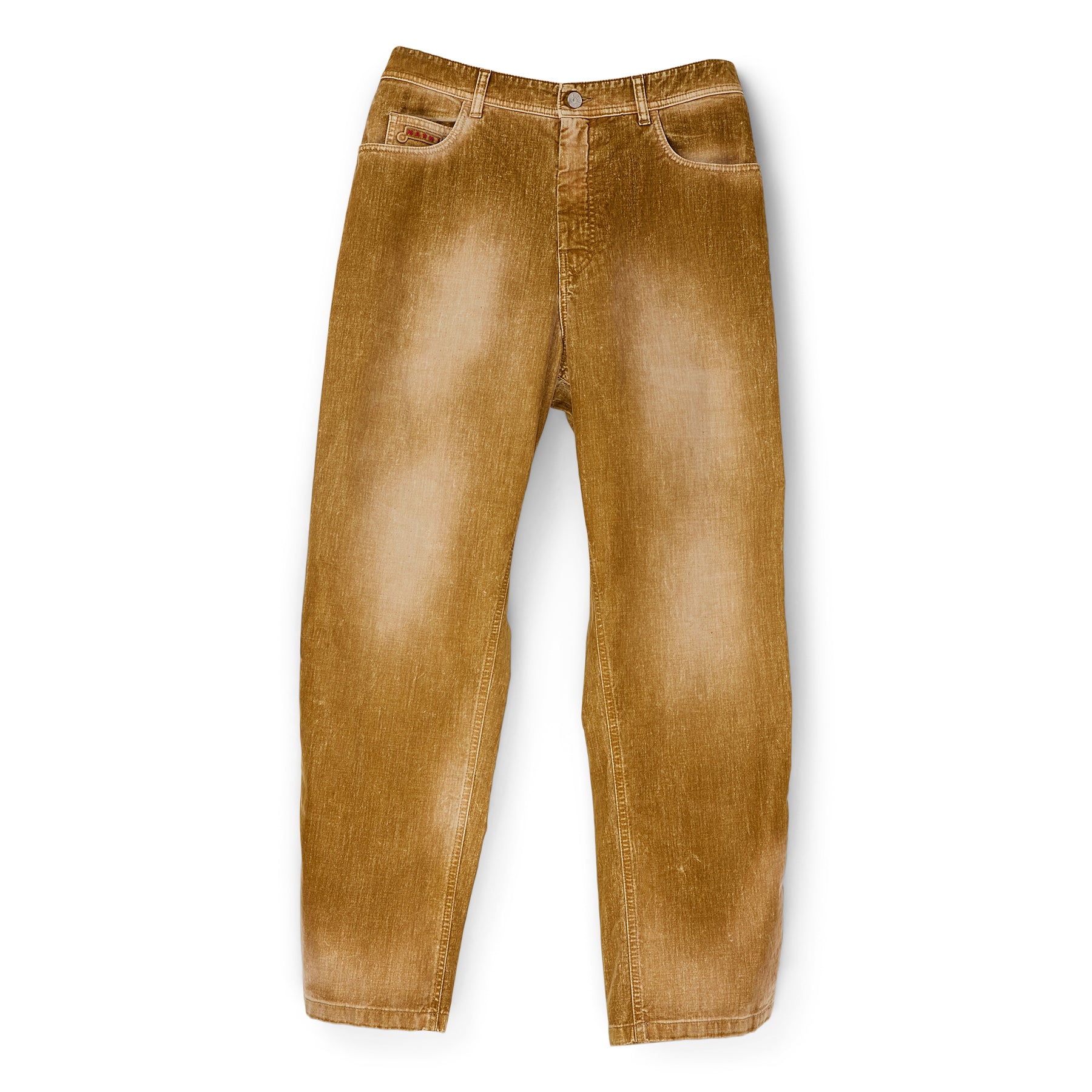 MARNI Flocked Denim Trousers (Beige)