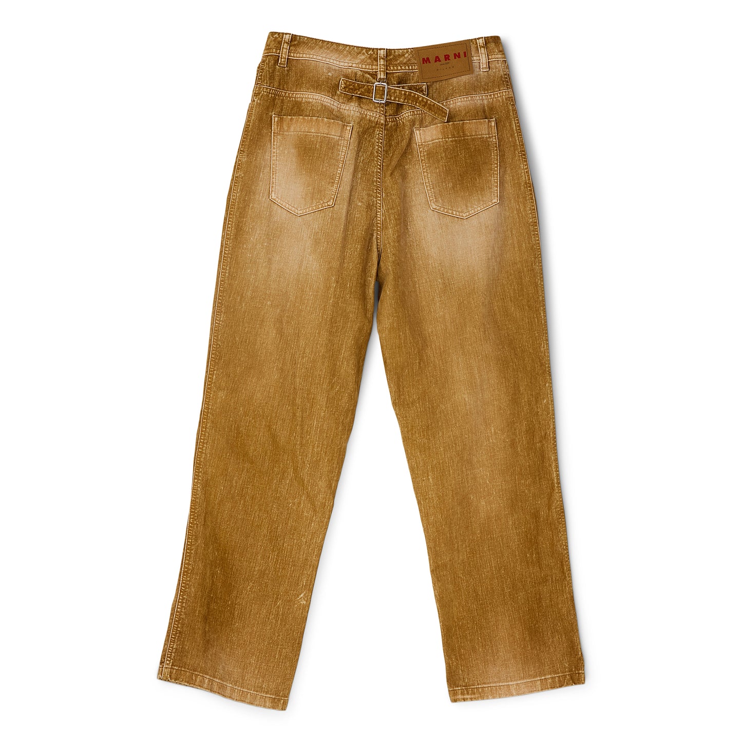MARNI Flocked Denim Trousers (Beige)