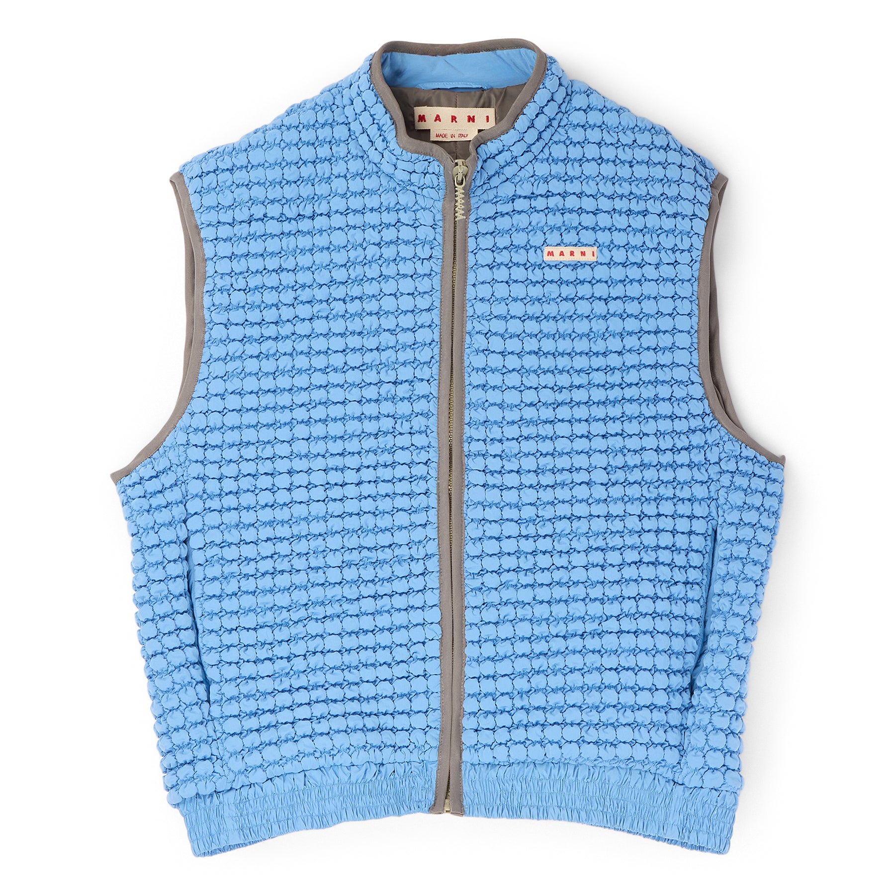 MARNI Puckering Nylon Vest (Iris Blue)