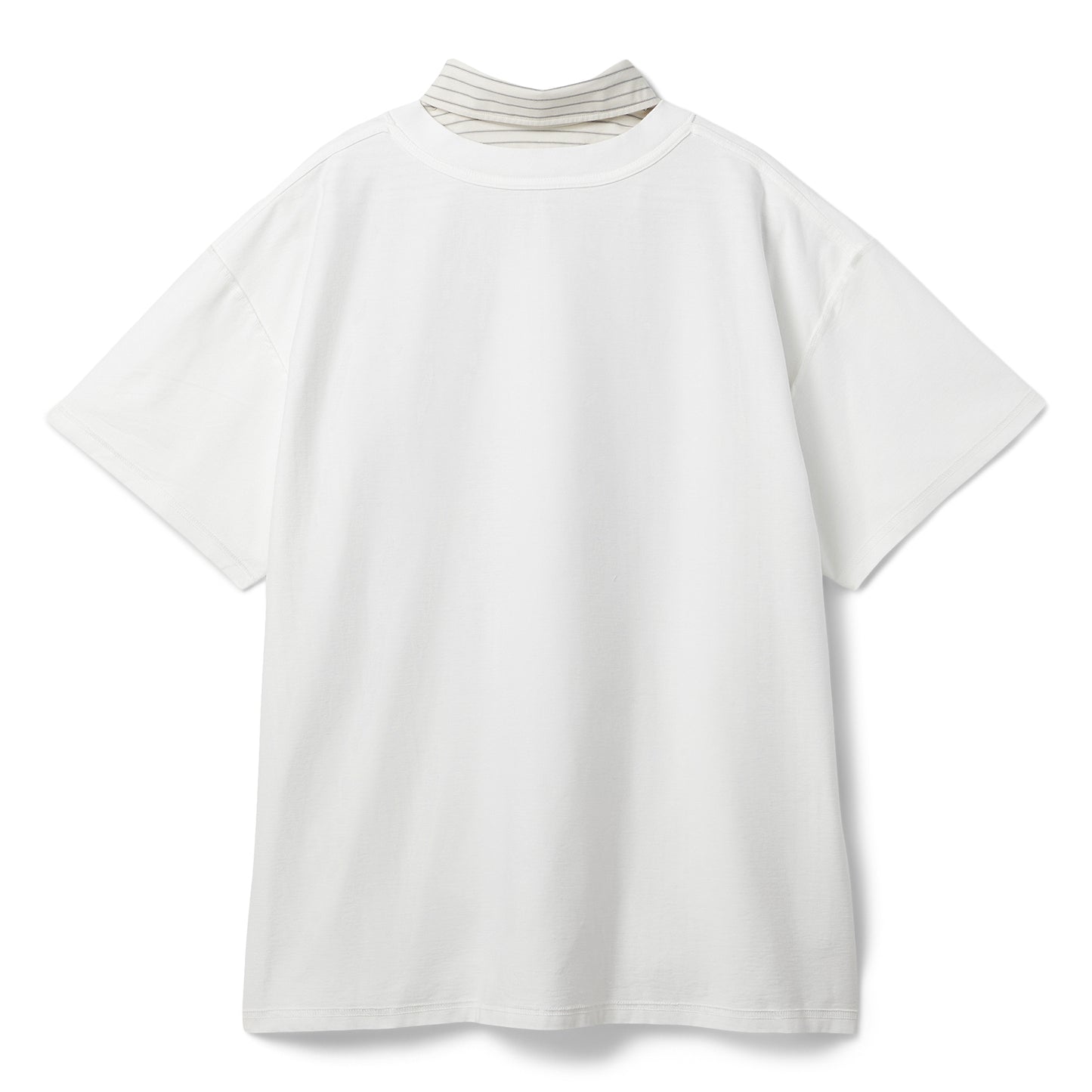 Maison Margiela Short Sleeved Layered Cotton Shirt (Off White)