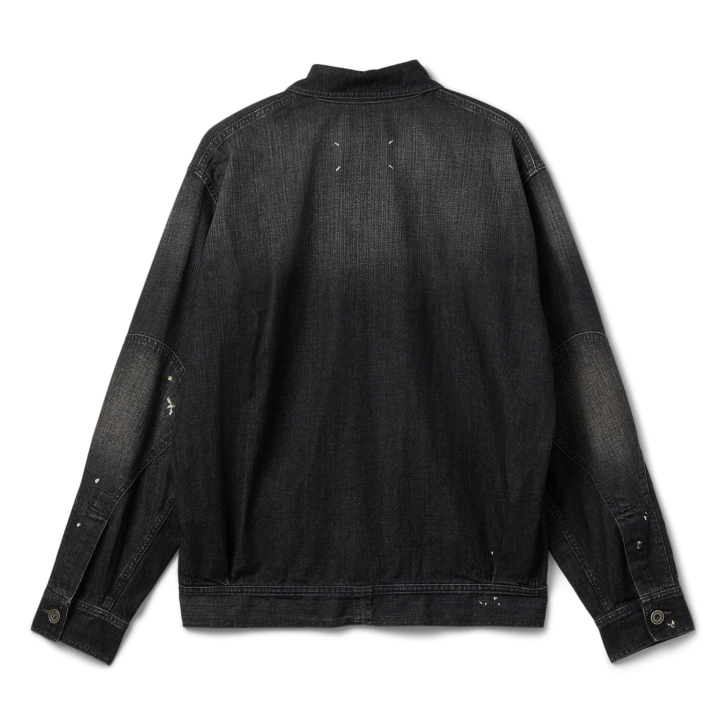 Maison Margiela Distressed Trucker Denim Jacket (Black)