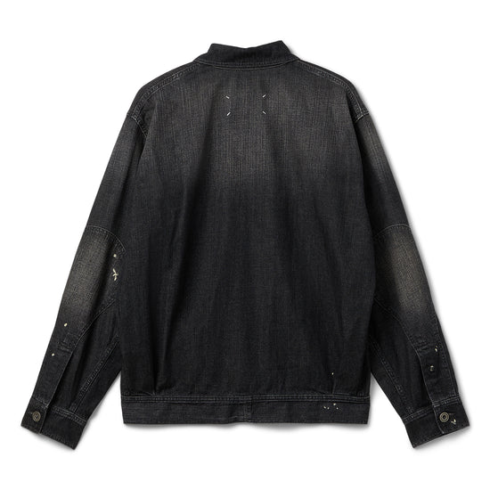 Maison Margiela Distressed Trucker Denim Jacket (Black)