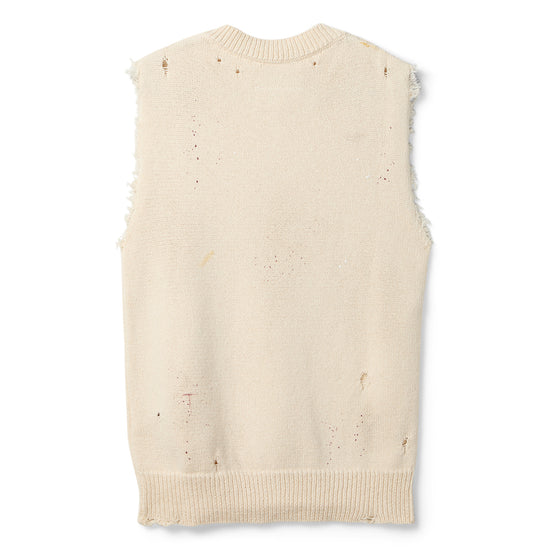 MM6 Maison Margiela Numeric Sweater Vest (Cream)