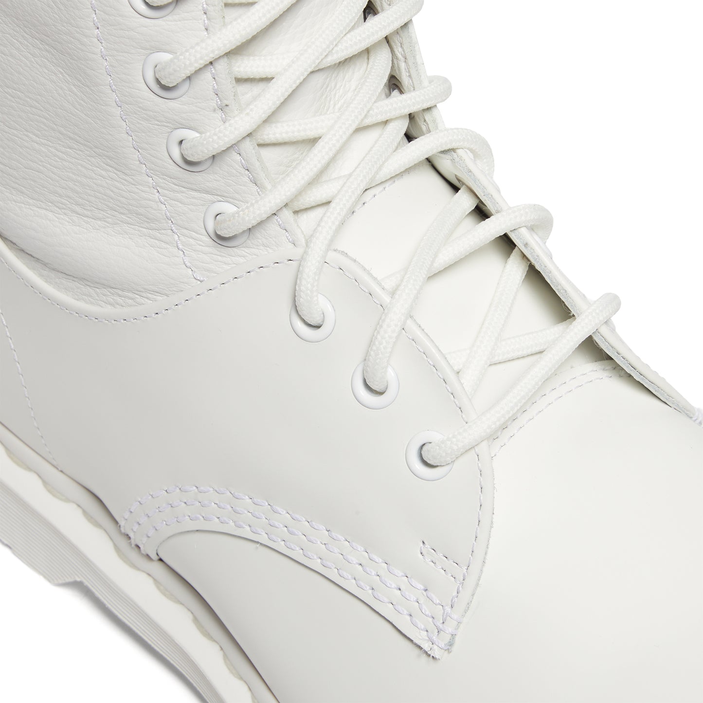 MM6 Maison Margiela x Dr Martens 1460 8-Eye Boots (Vintage Smooth/White Virginia/White)