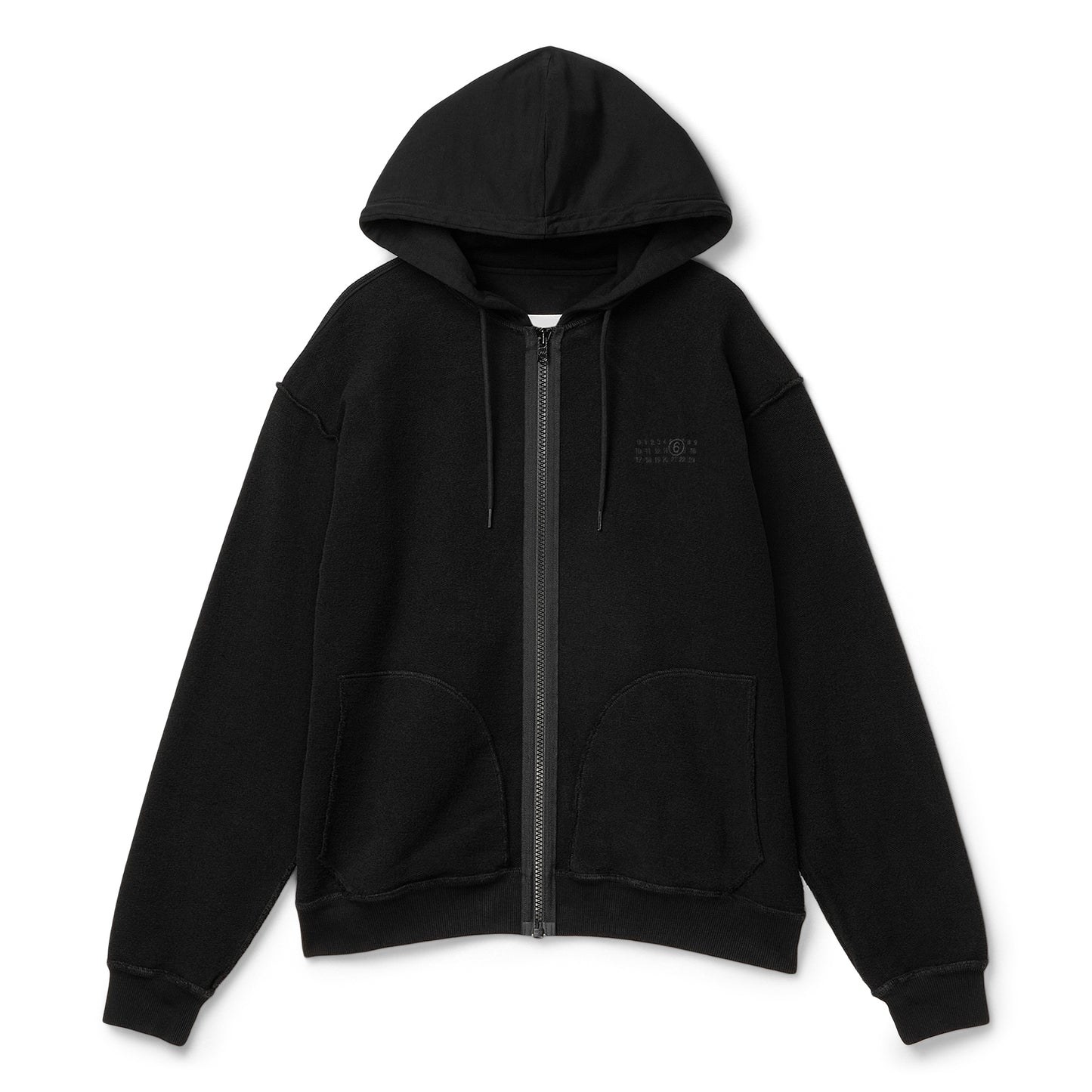 MM6 Maison Margiela Zip Up Sweatshirt (Black)