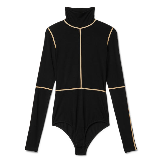 MM6 Maison Margiela Long-Sleeve Bodysuit (Black)