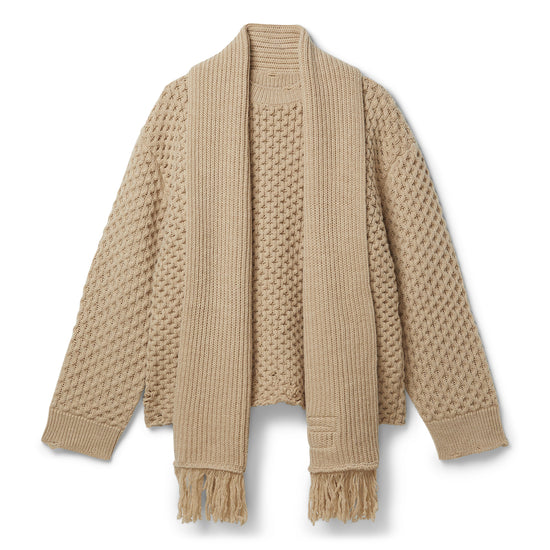 MM6 Maison Margiela Scarf Knit Crewneck (Nude)