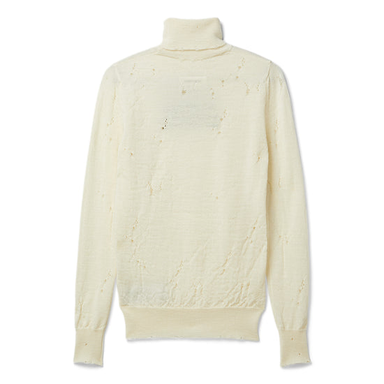 MM6 Maison Margiela Numeric Wool Turtleneck Sweater (Off white)