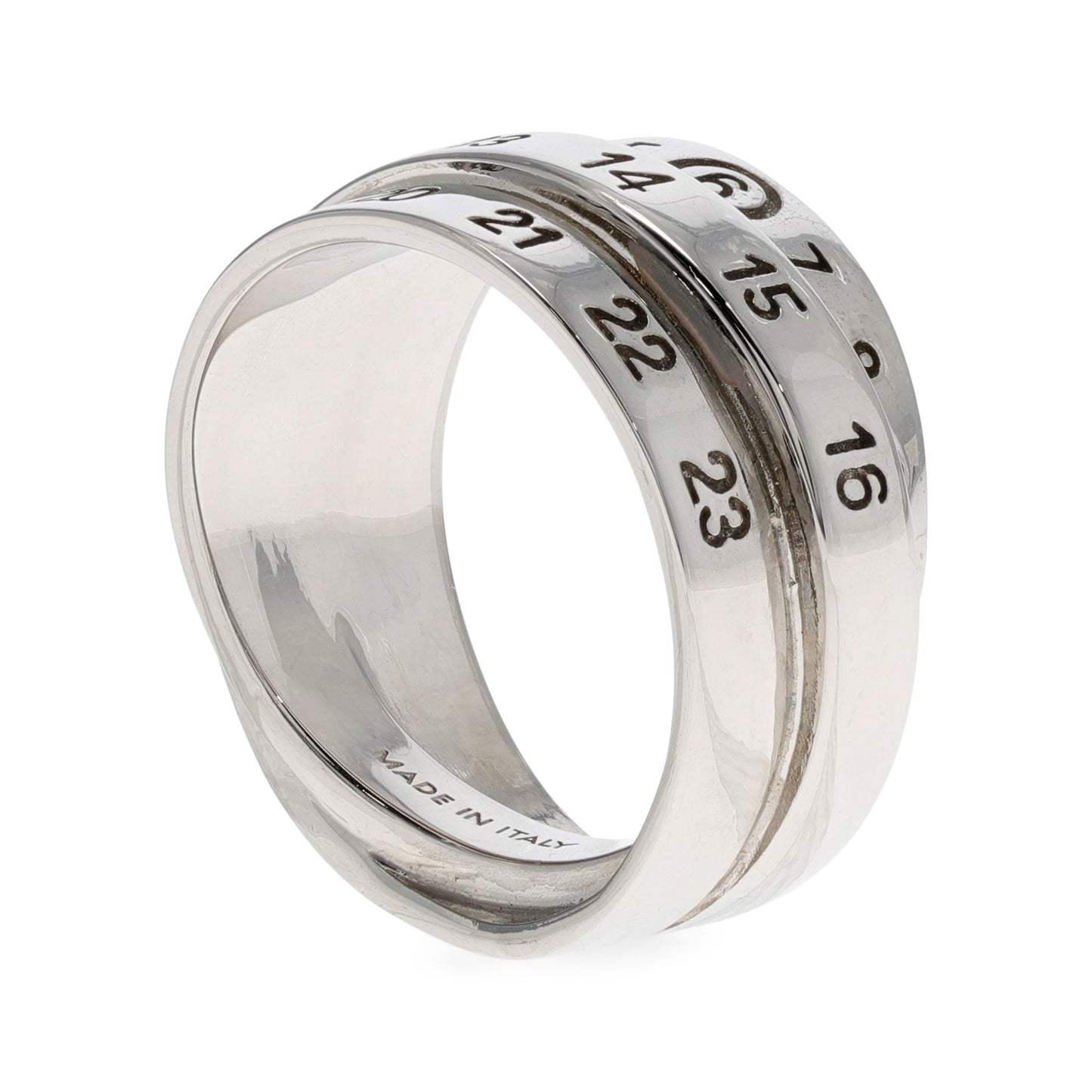MM6 Maison Margiela Triple Logo Ring (Palladio Burattato)