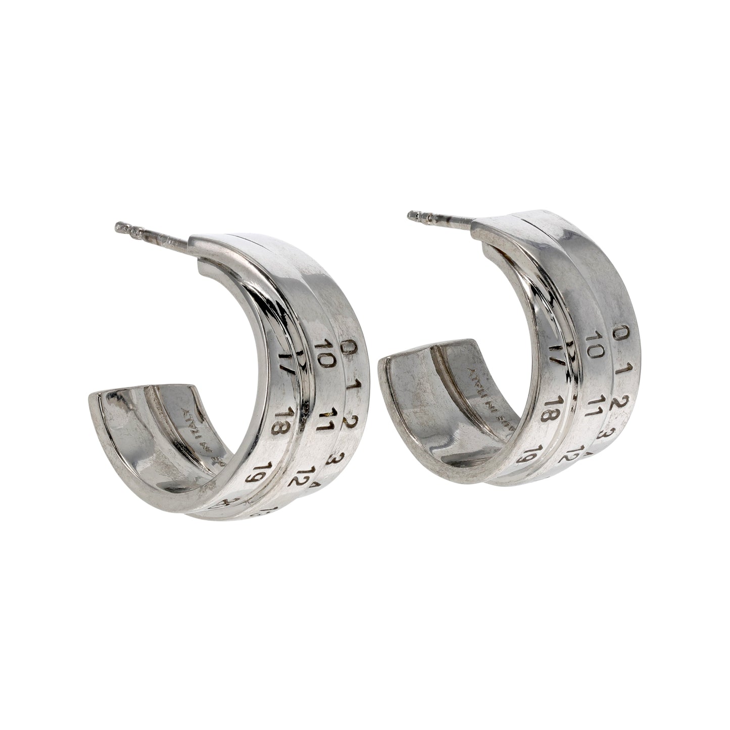 MM6 Maison Margiela Numeric Earrings (Polished Palladio)