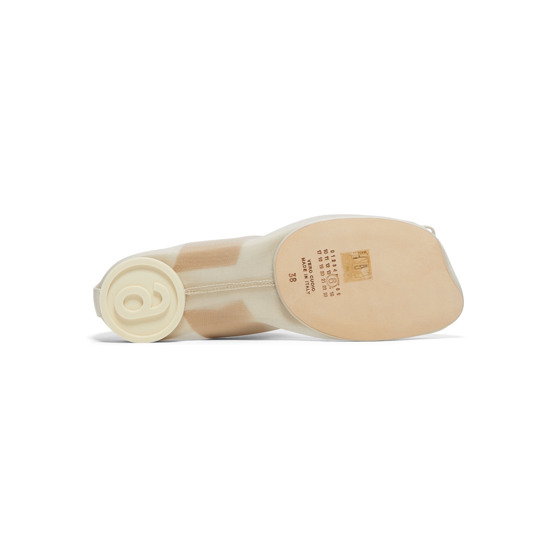 MM6 Maison Margiela Anatomic Numeric Ballerinas (Bleached sand)