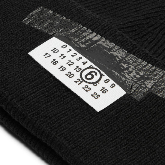 MM6 Maison Margiela Ribbed Beanie (Black)