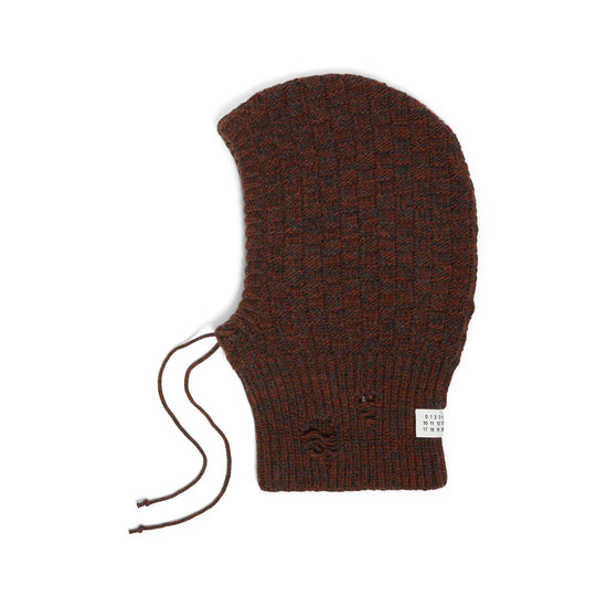 MM6 Maison Margiela Wool Blend Hood (Dark Grey Melange/Brown)