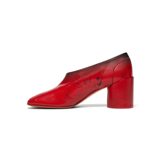 MM6 Maison Margiela Court Shoe (Black/Chinese Red)