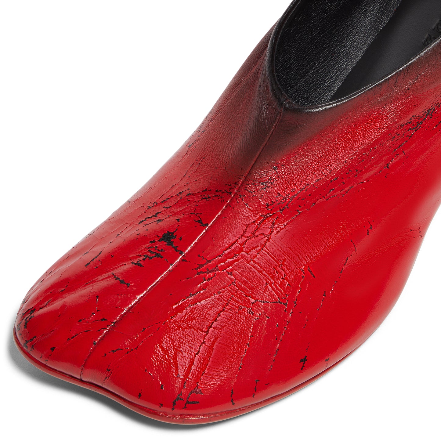 MM6 Maison Margiela Court Shoe (Black/Chinese Red)