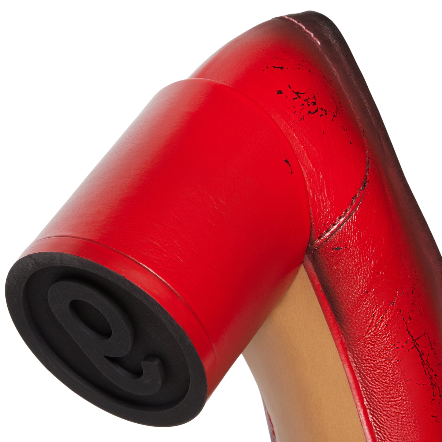 MM6 Maison Margiela Court Shoe (Black/Chinese Red)