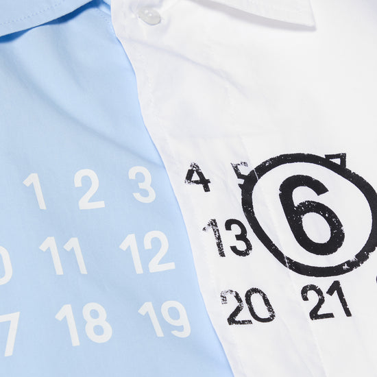 MM6 Maison Margiela Kids Colorblock Shirt (Blue/White)