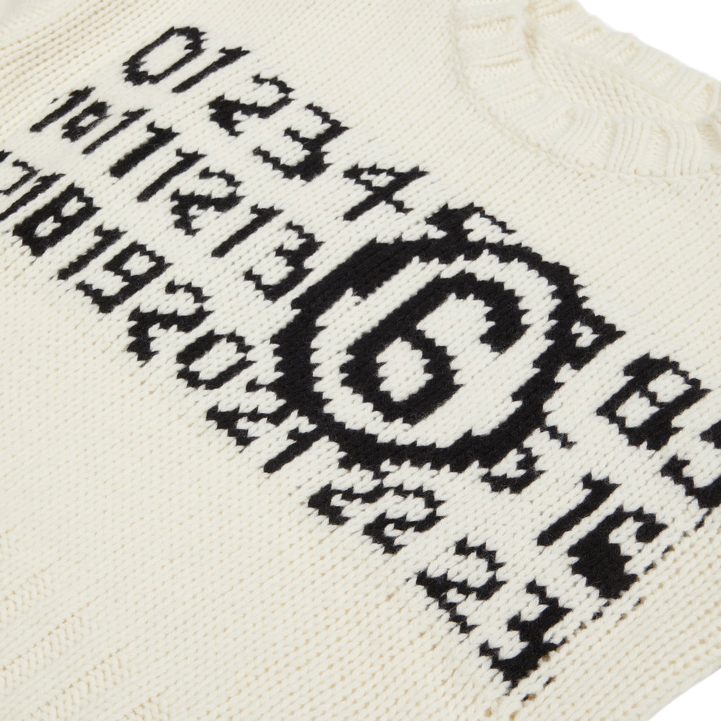 MM6 Maison Margiela Numeric Logo Sweater (Off White)