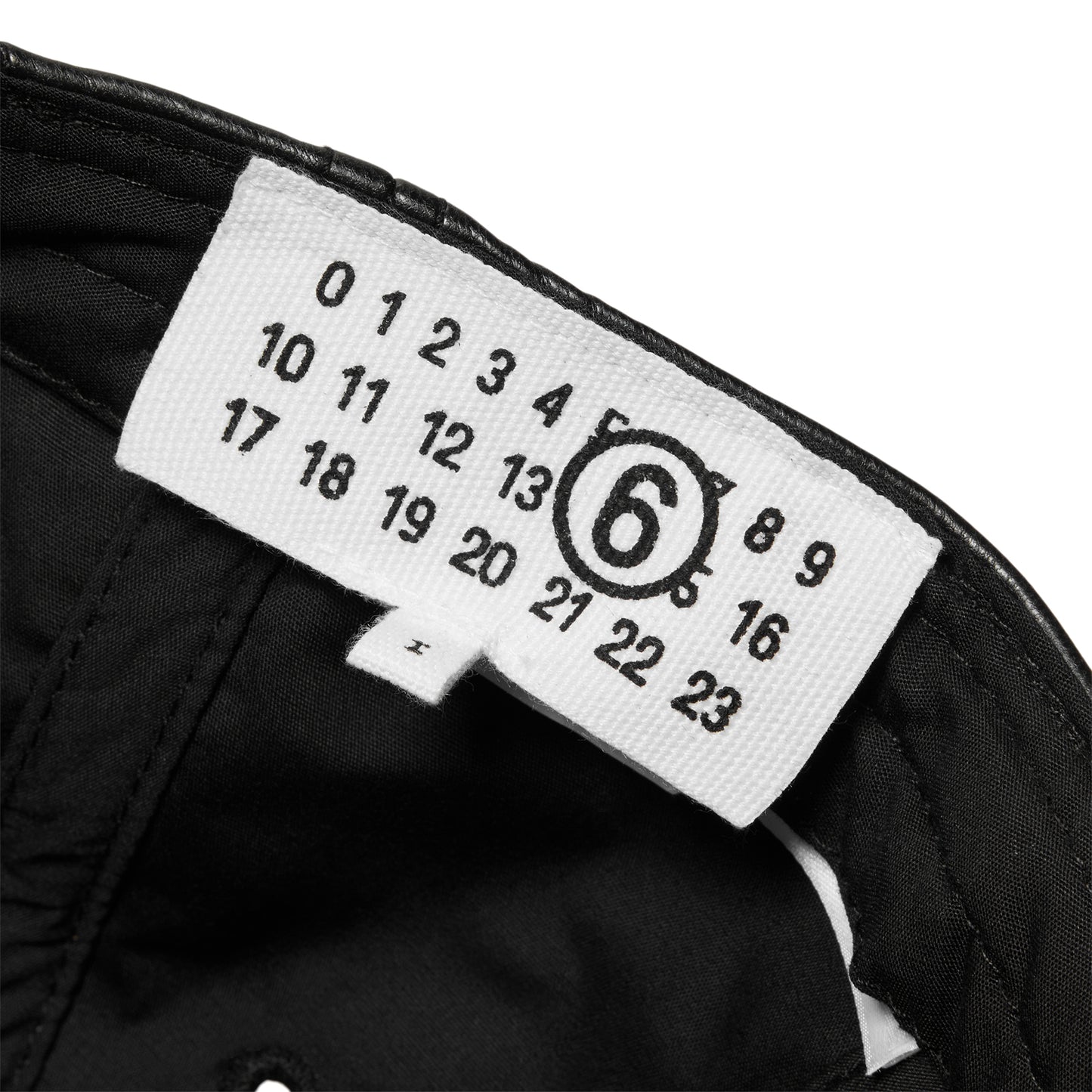 MM6 Maison Margiela Kids Leather Hat (Black)