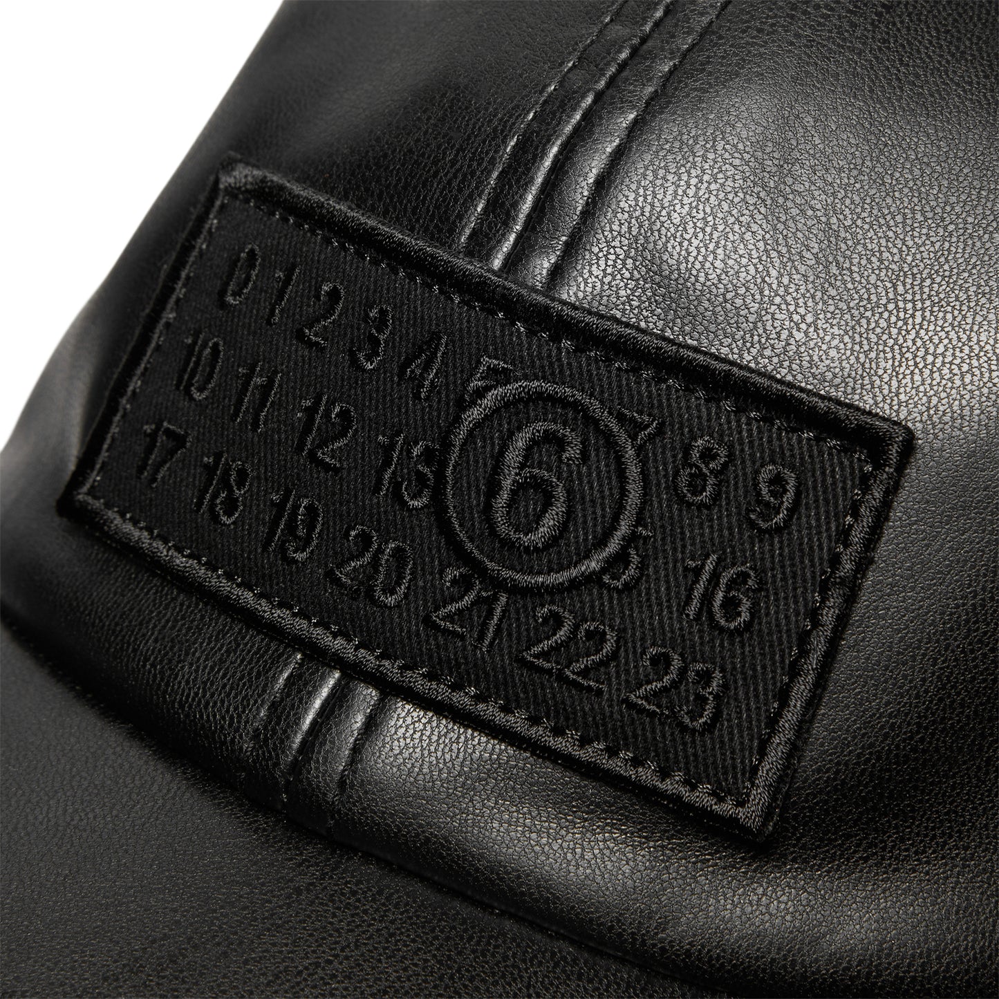 MM6 Maison Margiela Kids Leather Hat (Black)