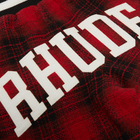 Rhude Flannel Rhude Collegiate Court Logo Short (Red/Black)