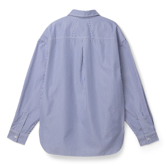 Rhude Side Logo Long Sleeve Shirt (Blue/White)
