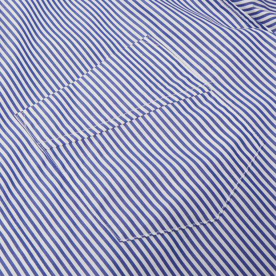 Rhude Side Logo Long Sleeve Shirt (Blue/White)