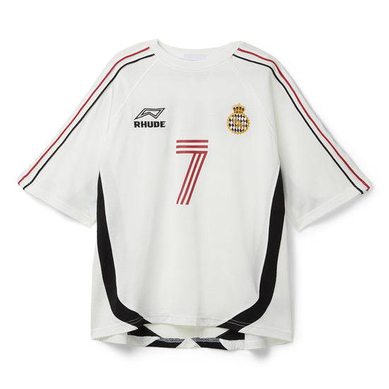 Rhude Lundun Soccer Jersey (White/Black/Red)