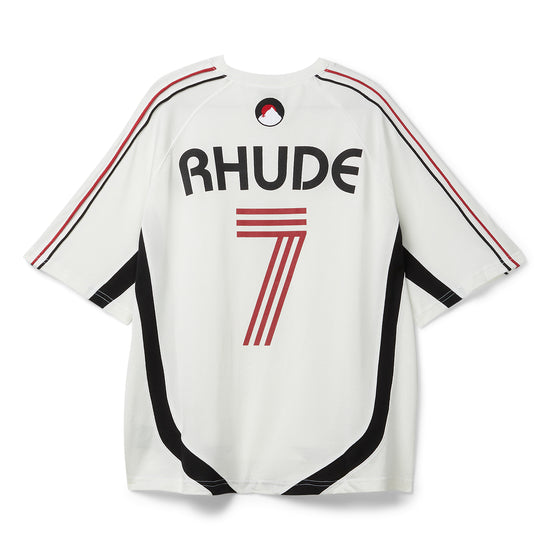 Rhude Lundun Soccer Jersey (White/Black/Red)