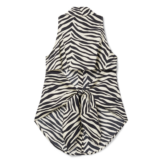 Simon Miller Loch Sleeveless Poplin Button Up (Zebra Print)