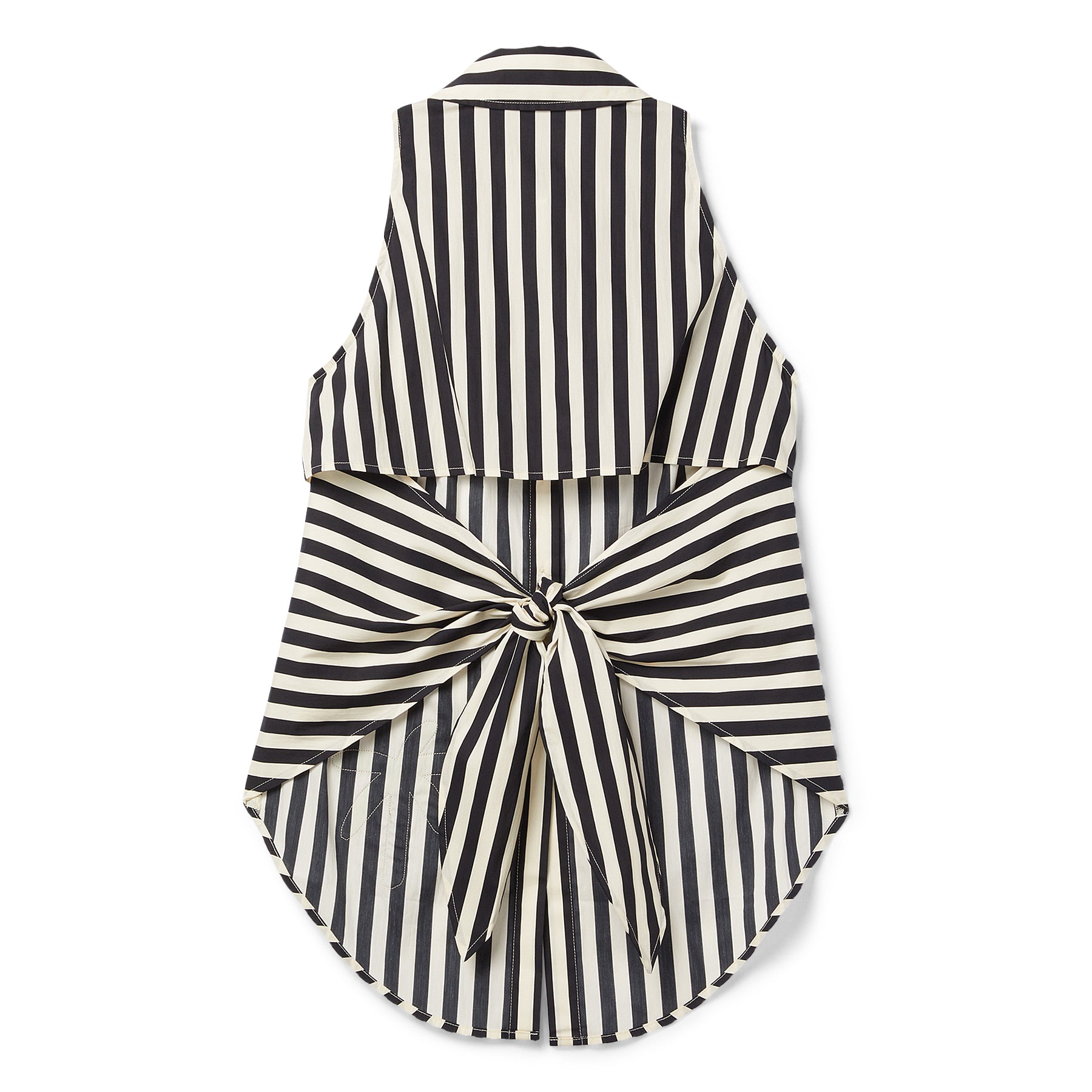 Simon Miller Loch Sleevless Poplin Button Up (Black/White stripe)