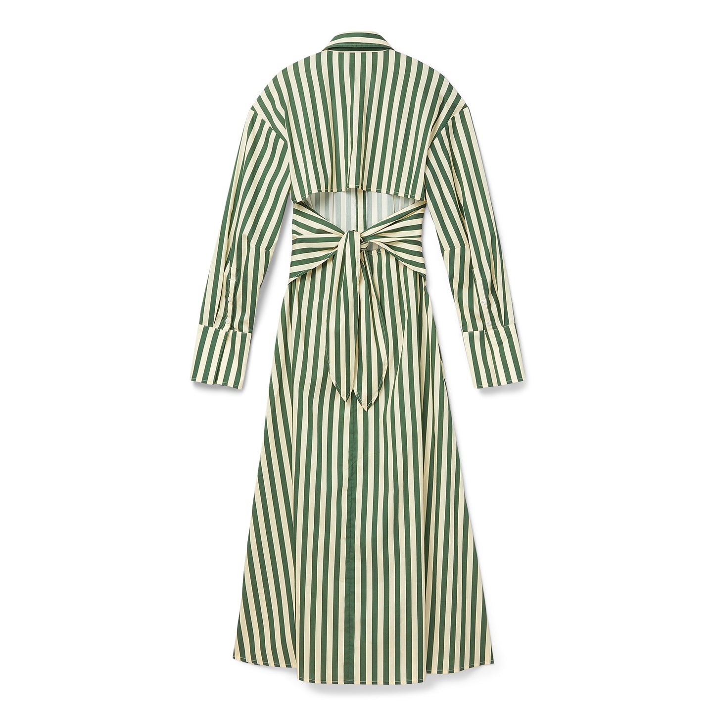 Simon Miller Loch Poplin Maxi Dress (Gummy Green/Ecru)