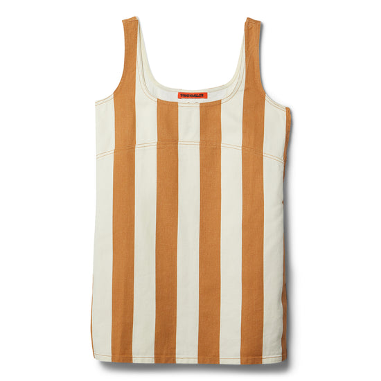 Simon Miller Sahara Striped Denim Dress (Tan Stripe)