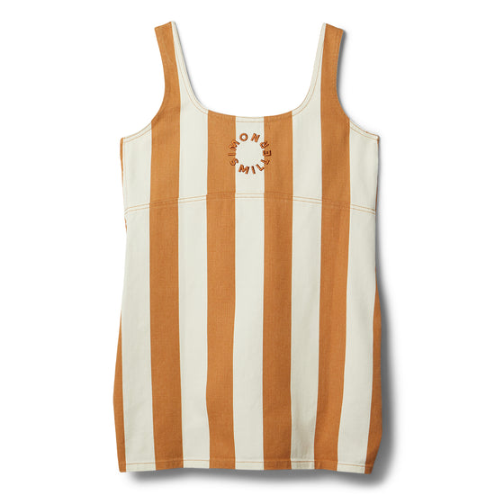 Simon Miller Sahara Striped Denim Dress (Tan Stripe)