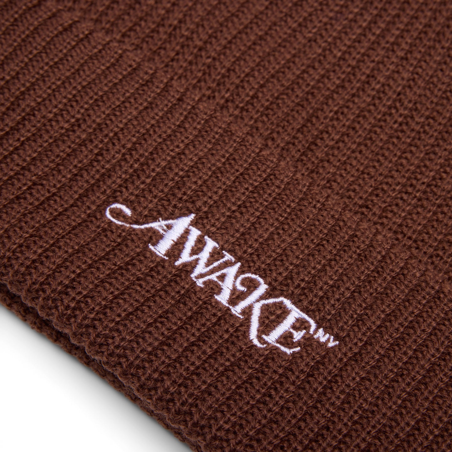 Awake NY Loose Gauge Knit Beanie (Brown)