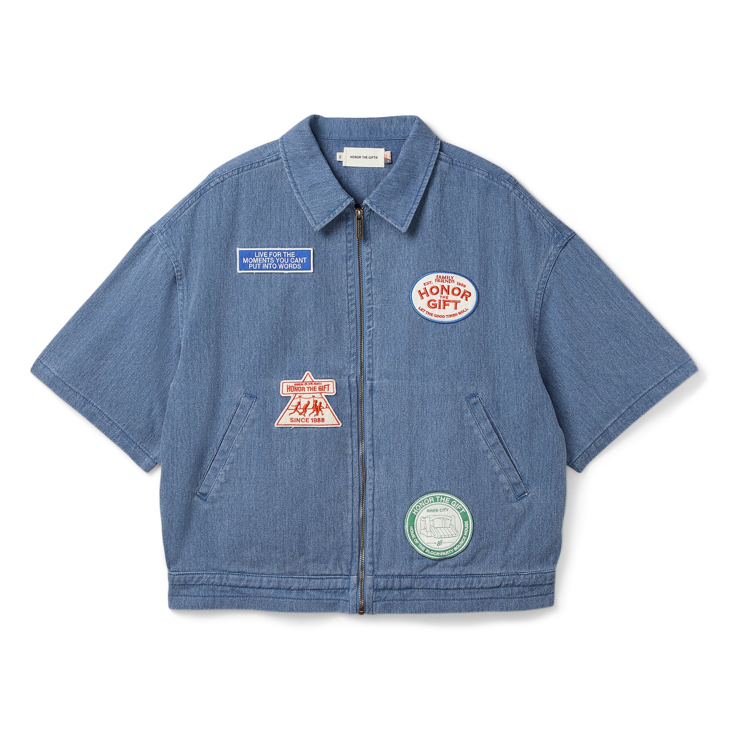 Honor The Gift Twill Full Zip Shirt (Blue)