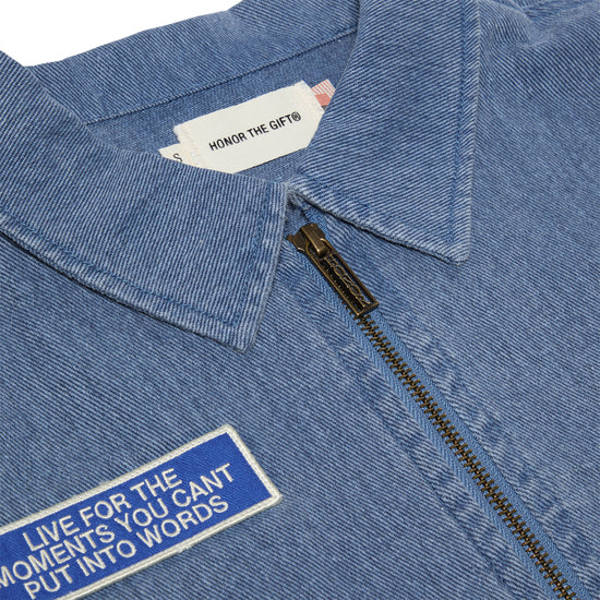 Honor The Gift Twill Full Zip Shirt (Blue)