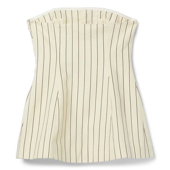 Simon Miller Mori Strapless Linen Top (Cream Pinstripe)