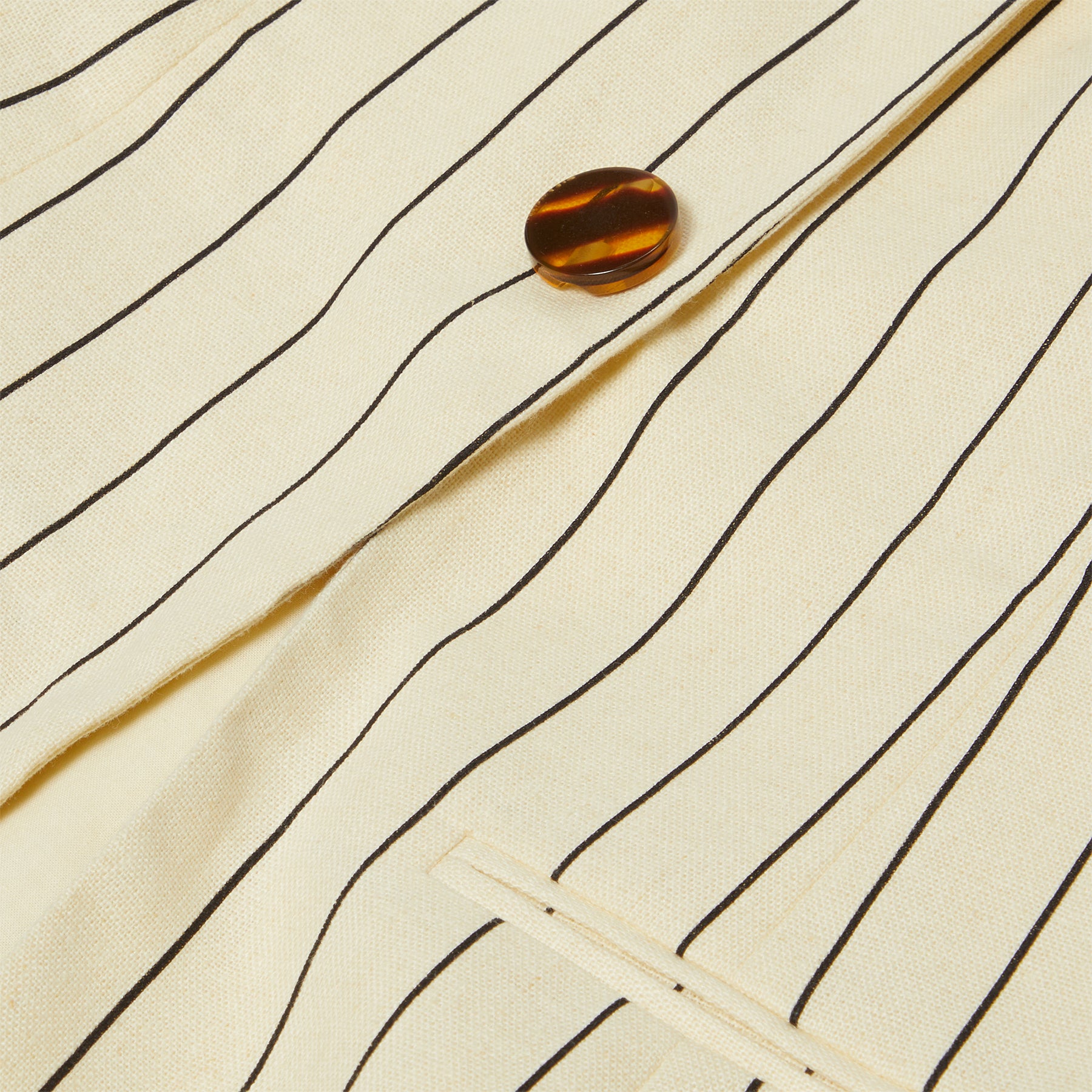 Simon Miller Mori Strapless Linen Top (Cream pinstripe)